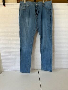 Men’s Medium Blue Jeans Unbranded Classic Fit Denim Pants Size 1L Casual